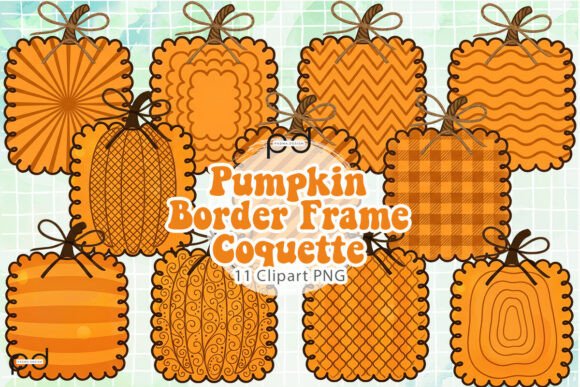 Download Pumpkin Border Frame Coquette Graphics - Premium Resources