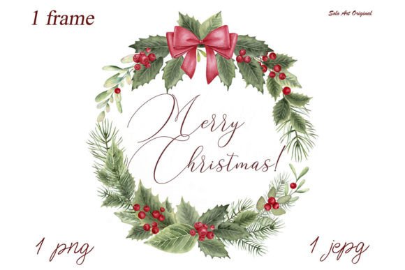 Download Christmas Wreath,frame,holly Berries - Frame Collection