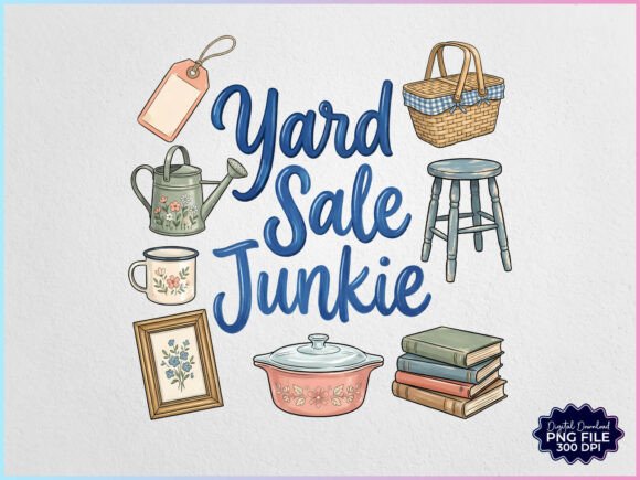 Download Preppy Yard Sale Junkie Thrift PNG - Sale Collection