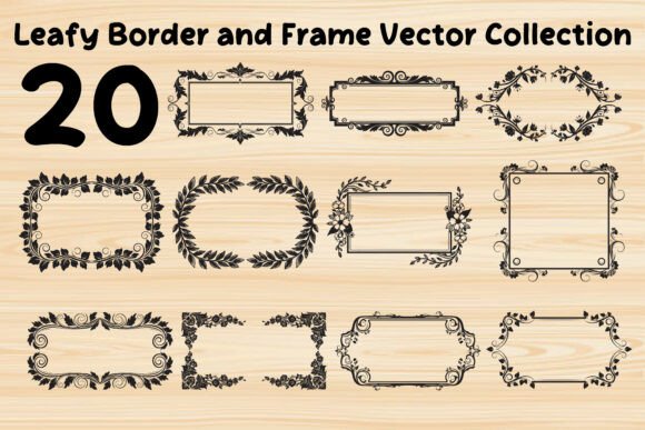 Download Leafy Vintage Border &amp; Frame Vector - Premium Bundle