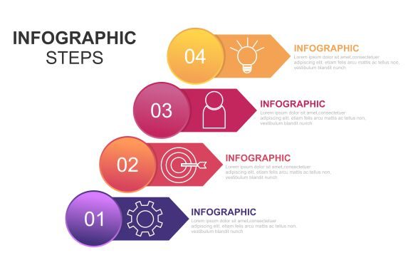 Download Isometric Infographics Steps Background - Infographics Collection