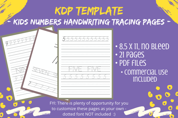 Download KDP Handwriting Numbers Practice Pages - Handwriting Collection