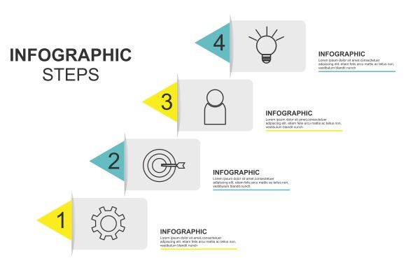 Download Isometric Infographics Steps Background - Infographics Collection