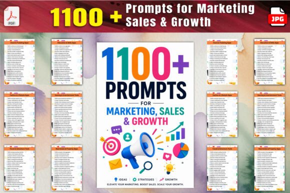Download 1100+ Prompts for Marketing, Sales &amp; Gro - Sale Collection