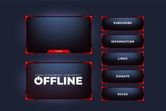 Download Red Overlay Frame Design for Gamers - Frame Collection