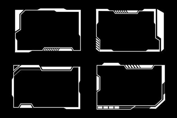 Download Futuristic Abstract Frame Set Cyberpunk - Frame Collection