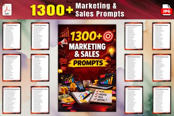 Download 1300+ Marketing &amp; Sales Prompts - Sale Collection